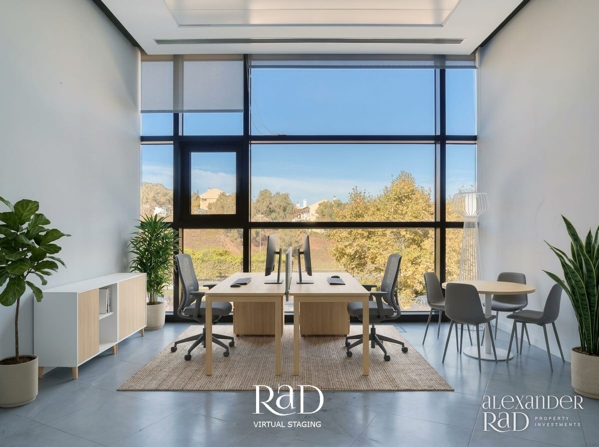 Living room — Escritório compartimentado de 560 m² no Parque Oriente